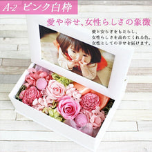 画像をギャラリービューアに読み込む, フォトフレームプリザーブドフラワー